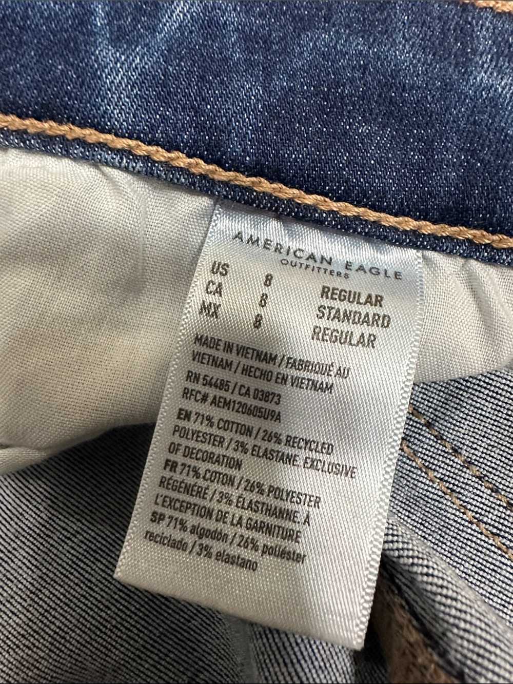 American Eagle Outfitters Dark Wash Skinny Jeans - Picture 3 of 4